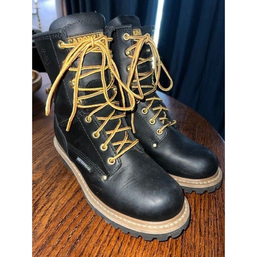 Carolina Black Leather Waterproof EH Work Boots CA420 Wm’s Sz 7.5W